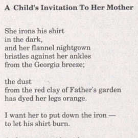 Kerry L. Recca, 1993 She irons his shirt in the dark...