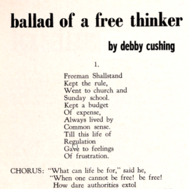 Debby Cushing, 1956 Freeman Shallstand, Kept the rule...