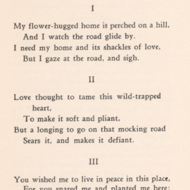 Katherine Gantz, 1924 My flower-hugged home is perched on a hill...