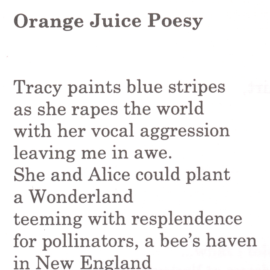 Catherine Craine, 1997 Tracy paints blue stripes...