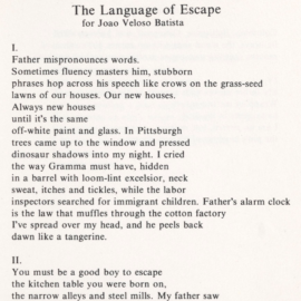 John Batista, 1980 Father mispronounces words...