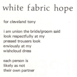 Steven Blevens, 1972 i am union the bride/groom said look respectfully at my...